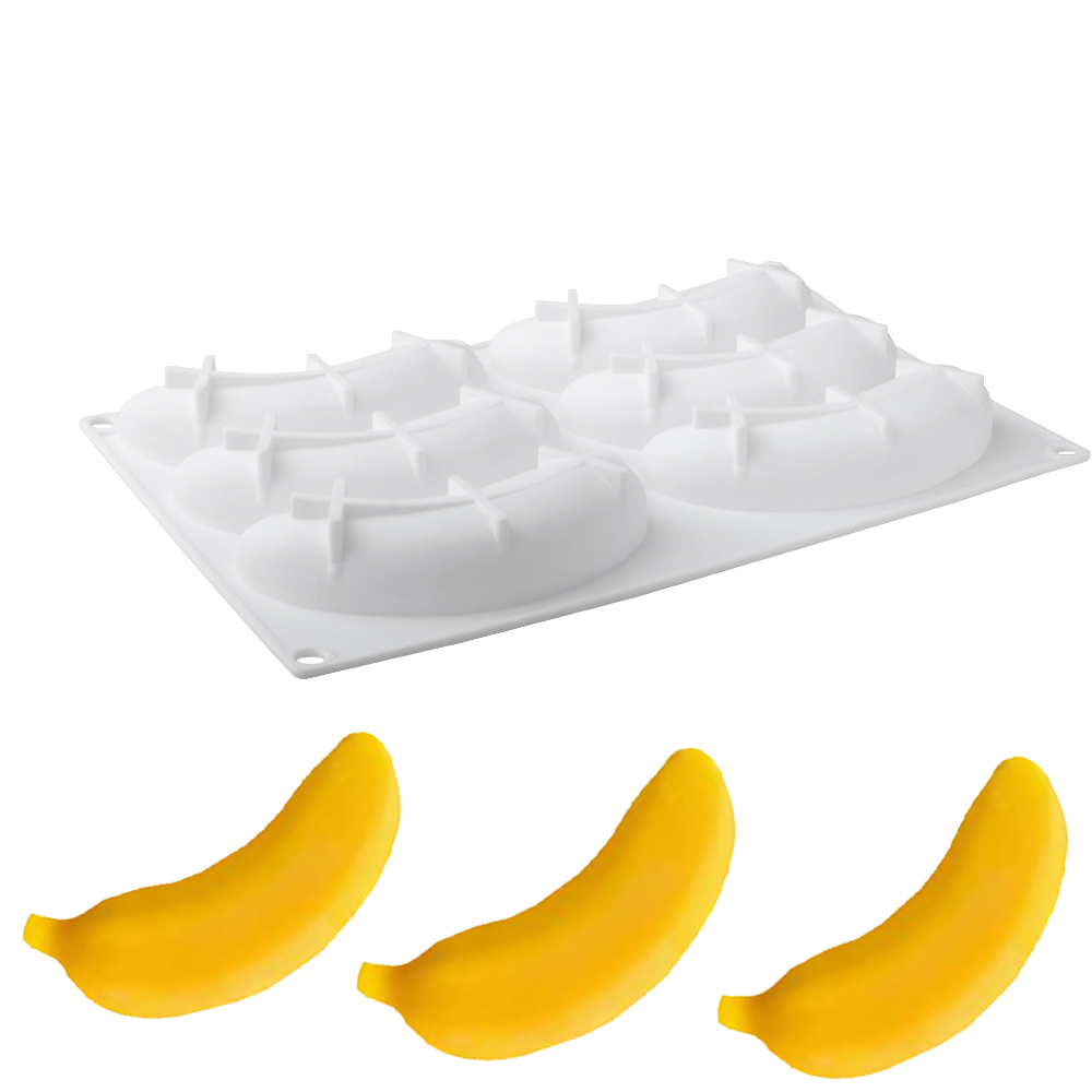 6 or 12 Cells Banana Design Si - Kitchen Appliances Baking recension och pris