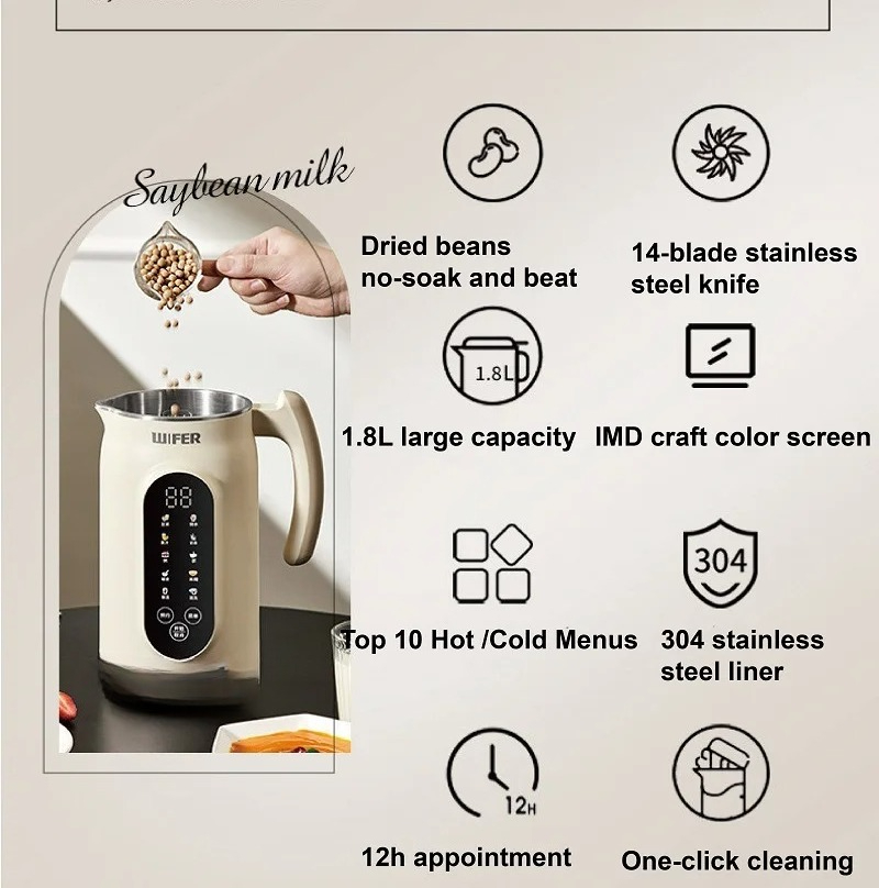 1.8L Soymilk Maker Electric Ju - Soy Milk Maker recension och pris