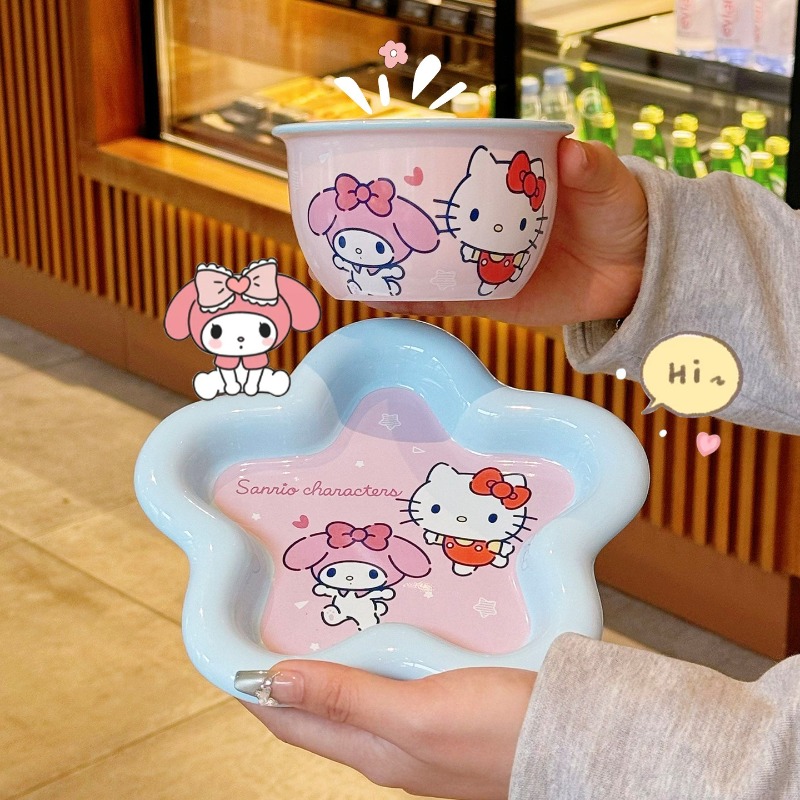 Cartoon Cat Print Ceramic Dinn - Kitchen Appliances Combo recension och pris
